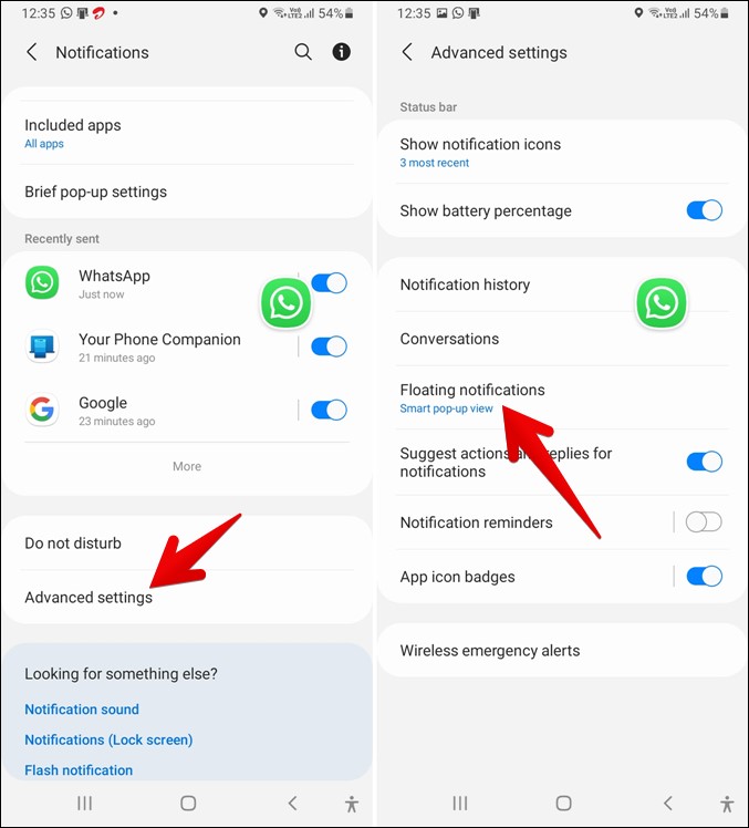 Samsung burbuja flotante