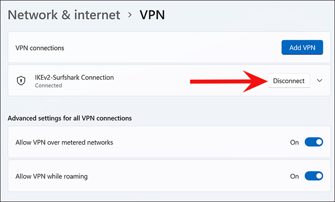 desconectar VPN