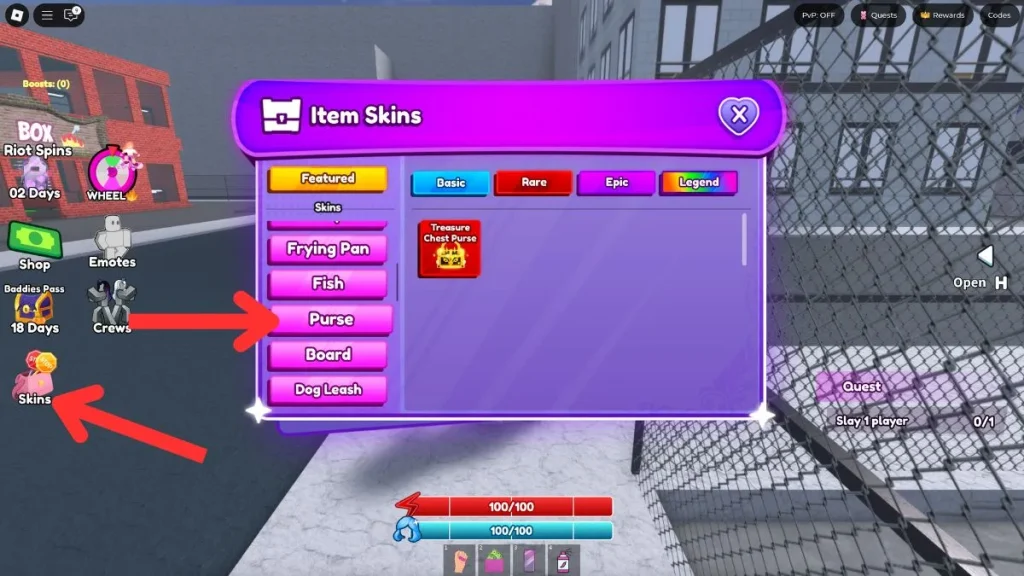 Equipar bolso en malos Roblox