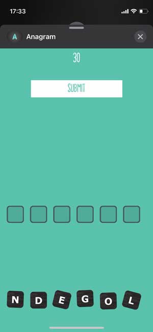anagrama donde tienes que adivinar la palabra correcta 