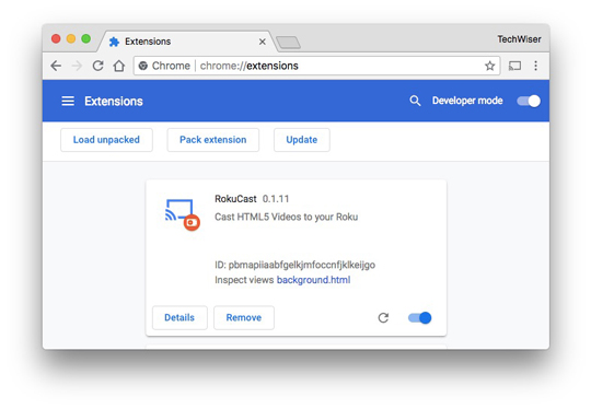 Extensión de Chrome Instalada