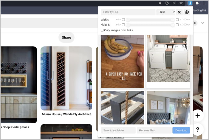 Descargar imágenes de Pinterest a granel