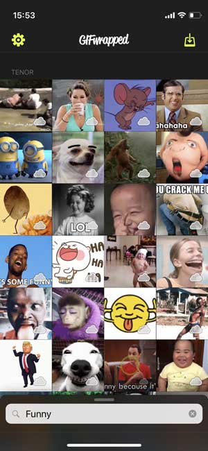 Aplicación GIF GIFWRECTA para iPhone