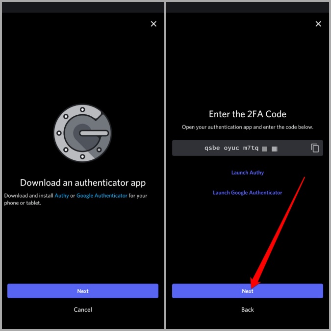 Descargar la aplicación de autenticación en el móvil