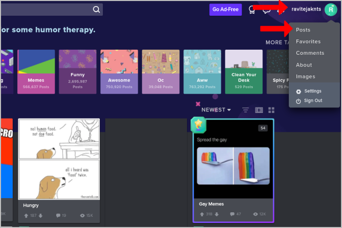 Perfil de imgur