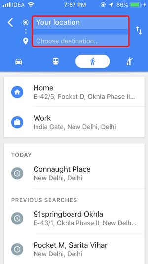 Google Maps Traffic Records iPhone