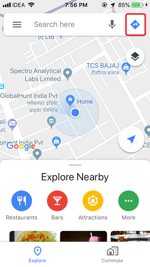 Google Maps Traffic Records iPhone