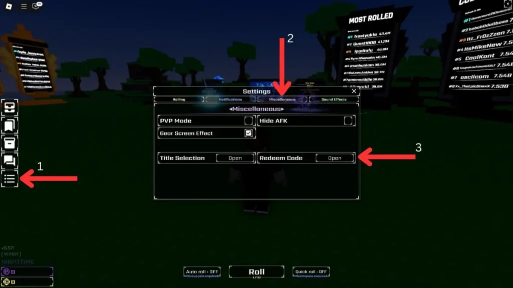 Códigos redentores en sols rng