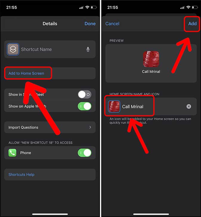 Agregar a la pantalla de inicio con un nombre personalizado