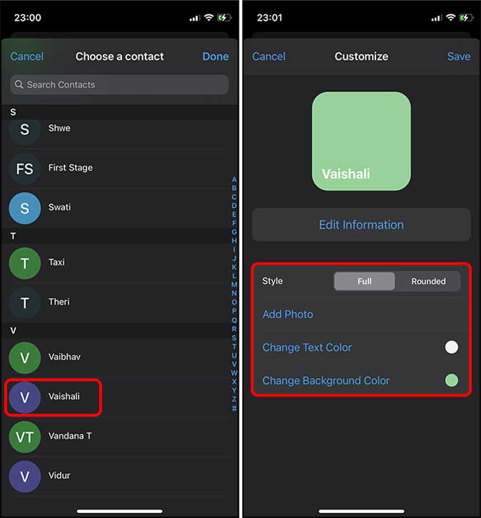 Cambie la apariencia del widget y agregue una foto
