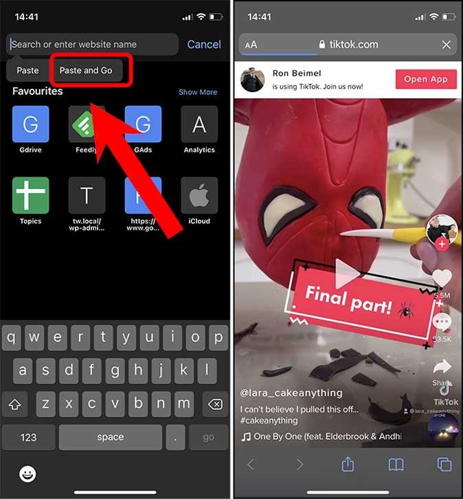Abra Tiktok en el navegador web