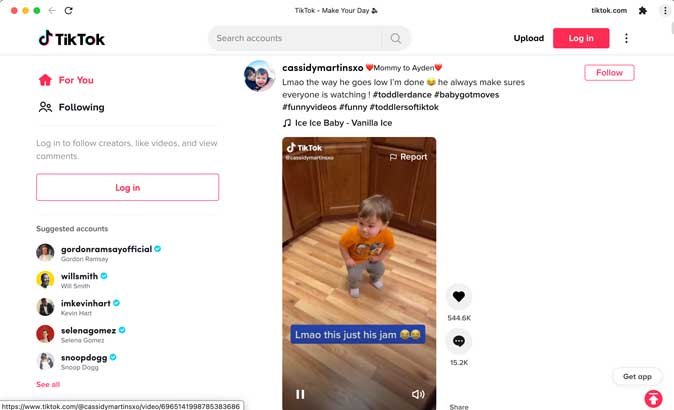 Explorar a Tiktok en Chrome
