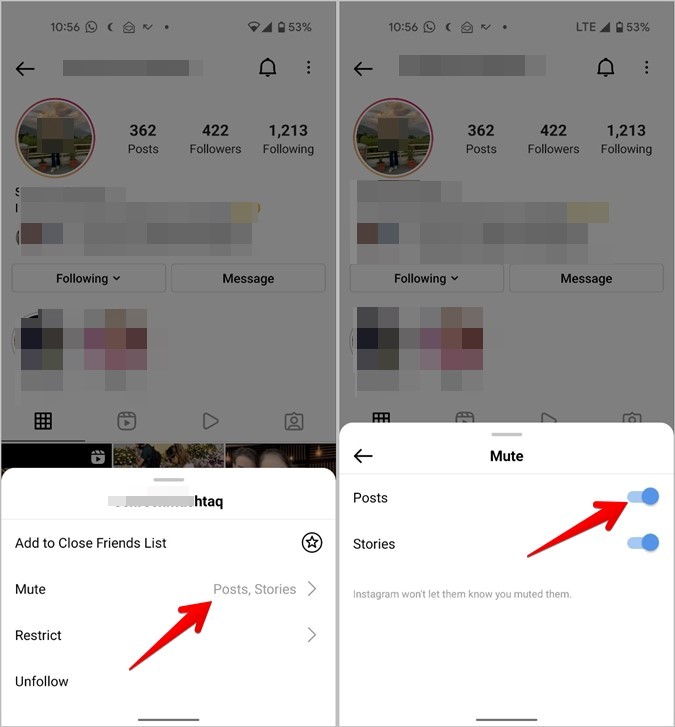 Instagram inmutado publica a alguien