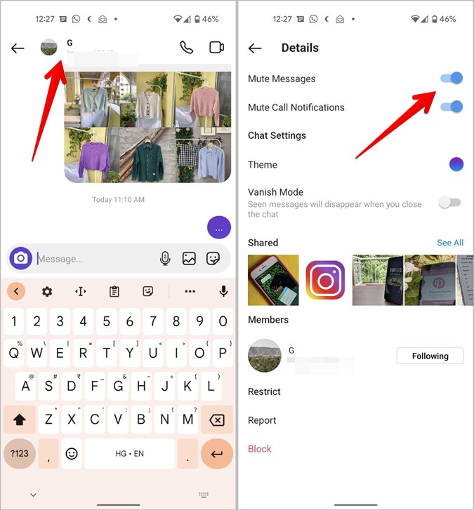 Mensajes de Instagram inmutados