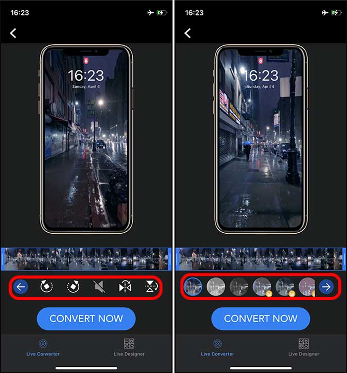 hacer ajustes en video en vivo