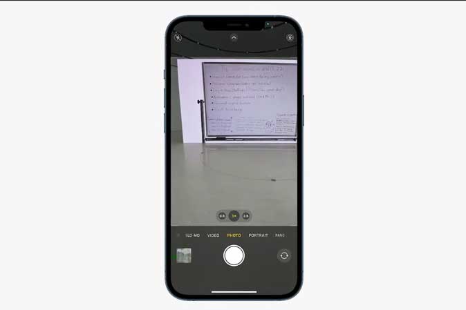Texto en vivo directamente desde la aplicación de la cámara