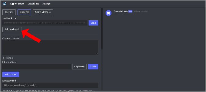 Agregar más webhooks de discordia en Dischook