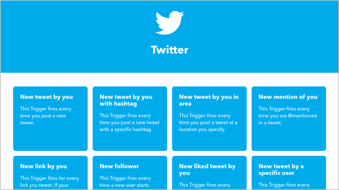 Twitter se desencadena en ifttt