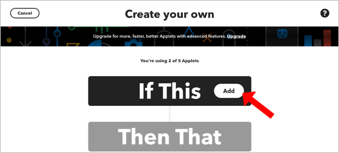 Agregar si esto en ifttt