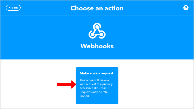 Hacer una solicitud web en IFTTT