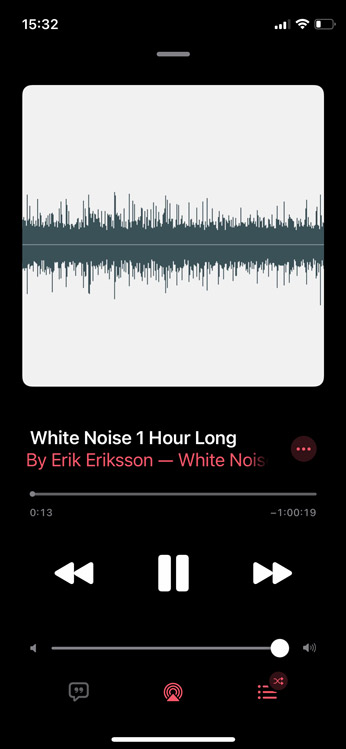 ruido blanco en Apple Music