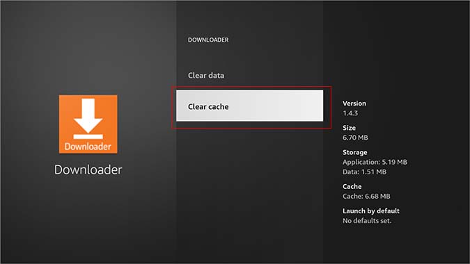 Clare Cache en Fire TV Stick