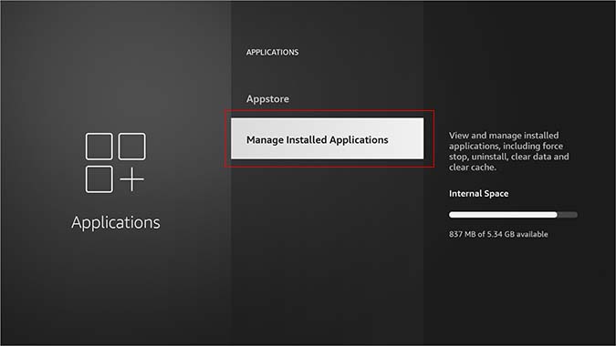 Aplicaciones en Fire TV Stick