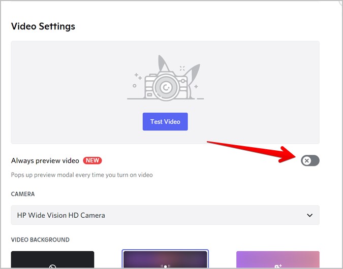 Discord Video Background siempre Vista previa