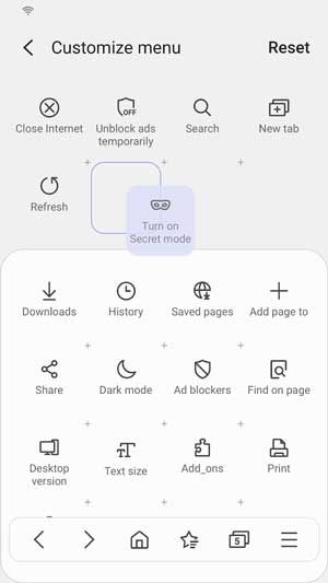 Navegador de Internet de Samsung