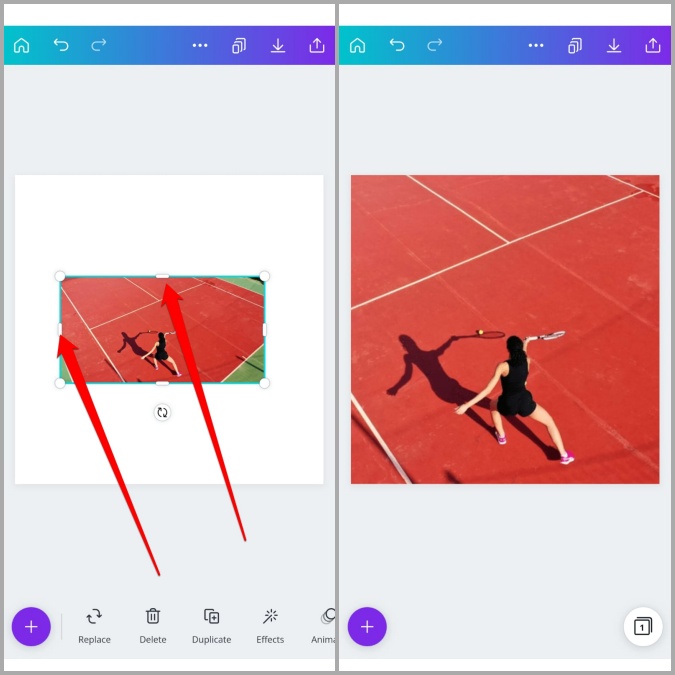 Cambiar el tamaño de la imagen en la aplicación Canva de forma gratuita