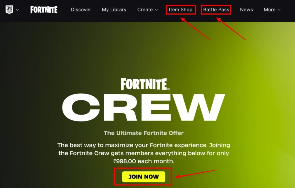 Paquete de paquete de tripulación de Fortnite