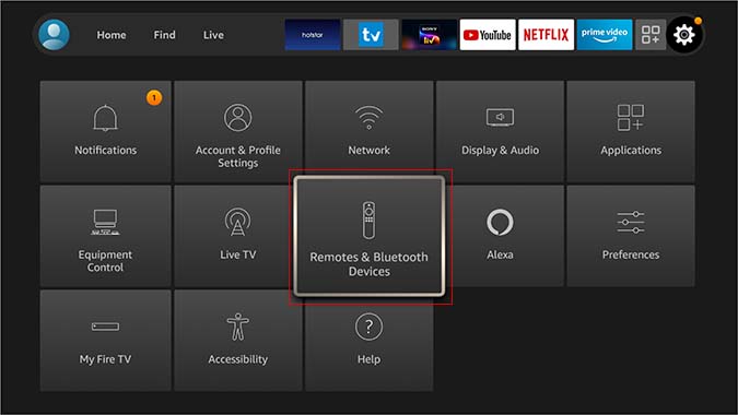 Aplicación New Bluetooth Remote In Fire TV Stick