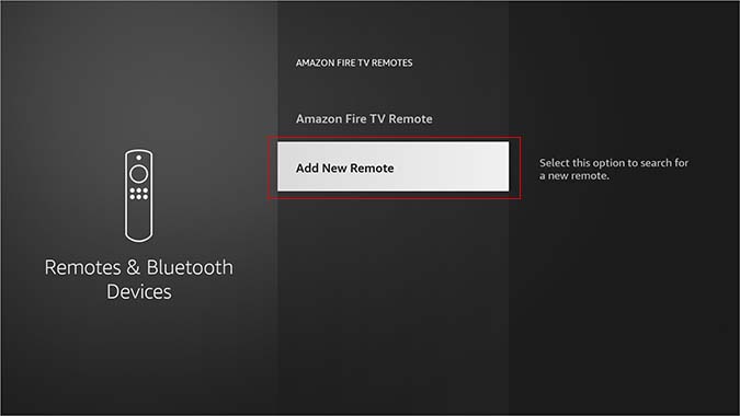 Agregue un nuevo control remoto en Fire TV Stick