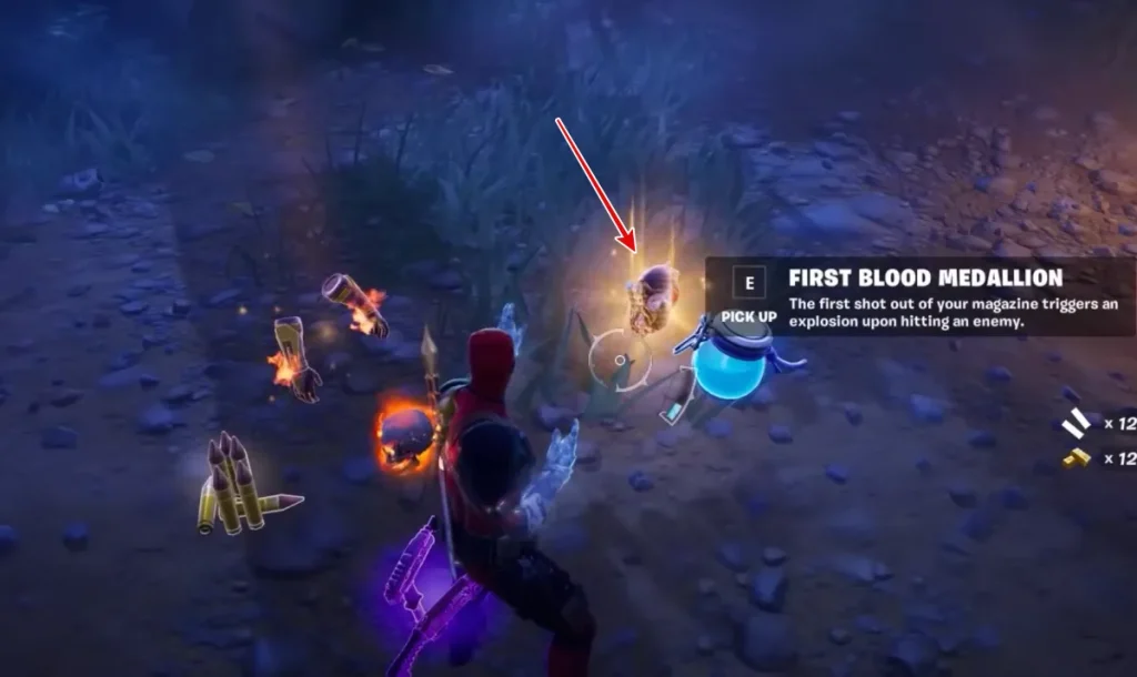 El primer medallón de sangre de Scorpion Fortnite