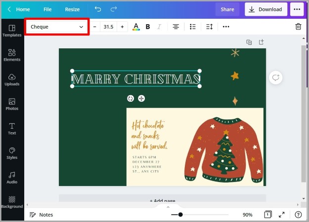 Editar texto en Canva