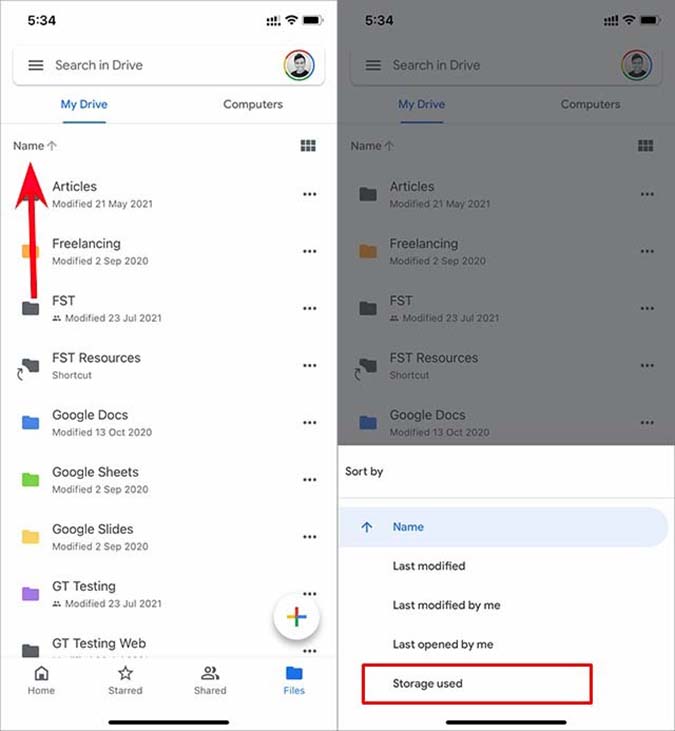 Filtrar Google Drive