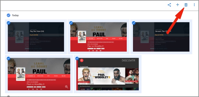 Eliminar medios de Google Photos