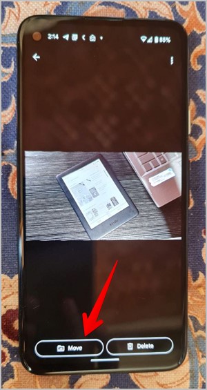 Carpeta de Google Photos Bloqueado se mueve al álbum