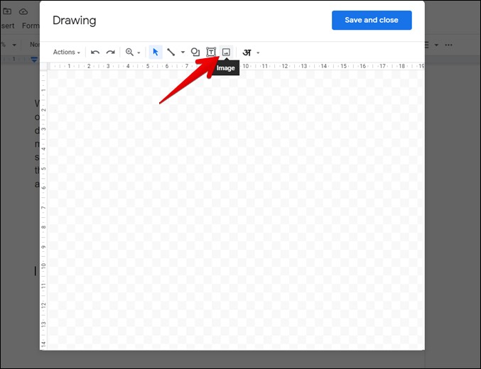 Google Docs agregue imagen Dibujo de Google