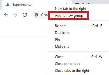 Grupo de pestañas de Google