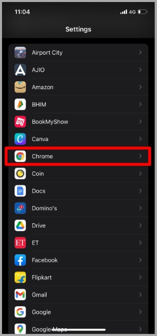 Configuración en iPhone
