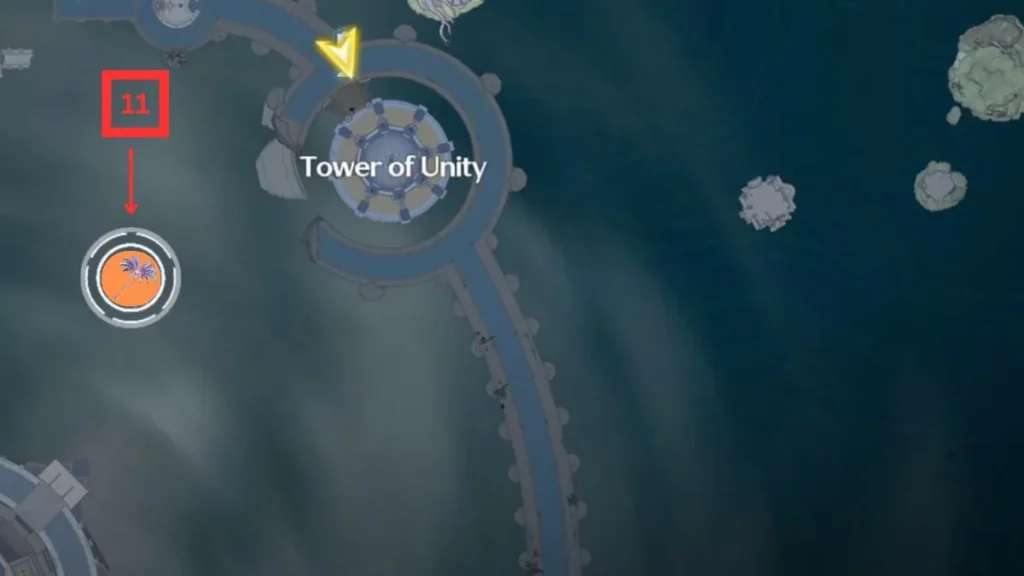 Weuthering Waves Seaside Cendrelis Ubication Tower of Unity