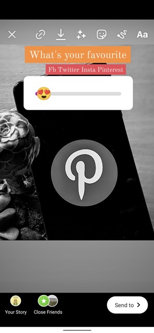 Instagram Poll Add Emoji Slider Pregunta