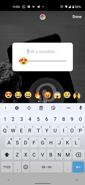 Instagram Add Add Emoji Slider personalizar