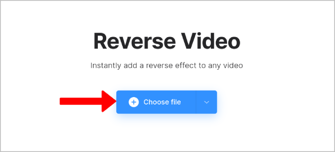 Elegir el archivo de video para revertir el video
