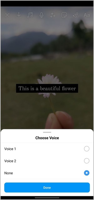 Instagram Reels Text to Speech Eligir voz