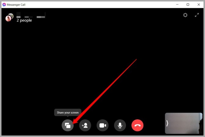 Comparta su opción de pantalla en Messenger en el escritorio