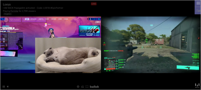 Transmitiendo a través del Teatro Twitch
