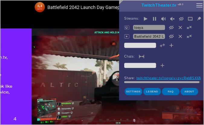 Entrando en los nombres de usuario en el Teatro Twitch