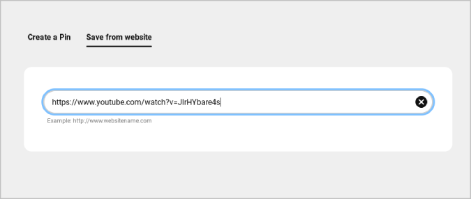 Pastear el enlace de video de YouTube